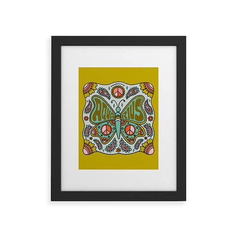 Doodle By Meg Aquarius Butterfly Framed Art Print