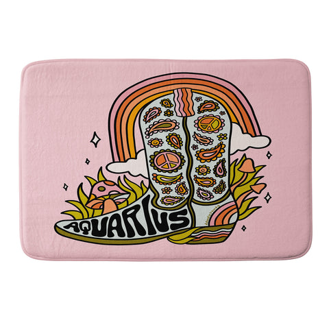 Doodle By Meg Aquarius Cowboy Boot Memory Foam Bath Mat