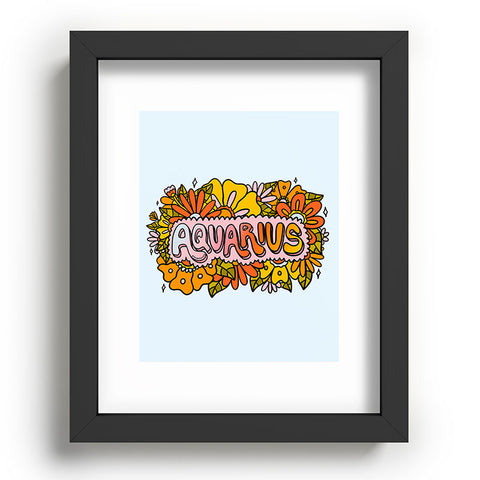 Doodle By Meg Aquarius Flowers Recessed Framing Rectangle