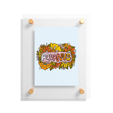 Doodle By Meg Aquarius Flowers Floating Acrylic Print