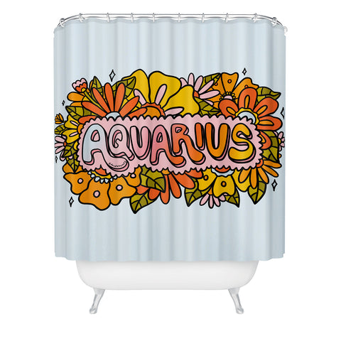 Doodle By Meg Aquarius Flowers Shower Curtain