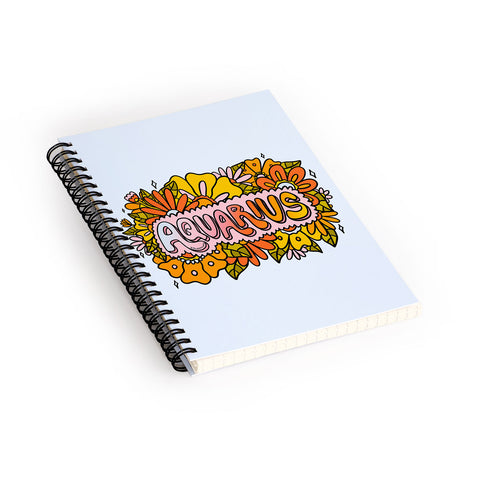 Doodle By Meg Aquarius Flowers Spiral Notebook