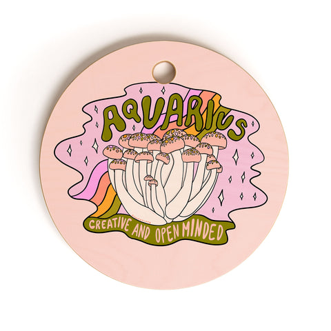 Doodle By Meg Aquarius Mushroom Cutting Board Round