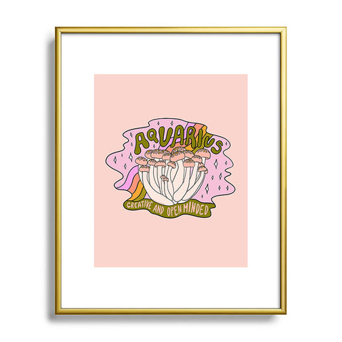 Doodle By Meg Aquarius Mushroom Metal Framed Art Print