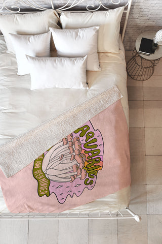 Doodle By Meg Aquarius Mushroom Fleece Throw Blanket