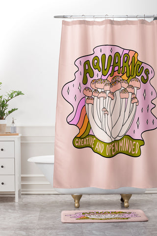 Doodle By Meg Aquarius Mushroom Shower Curtain And Mat