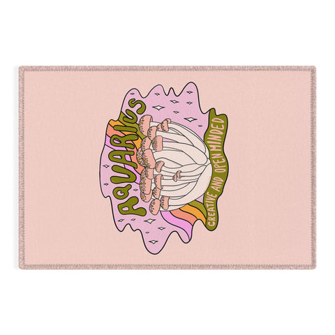 Doodle By Meg Aquarius Mushroom Outdoor Rug