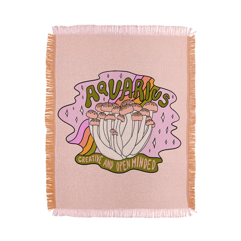 Doodle By Meg Aquarius Mushroom Throw Blanket