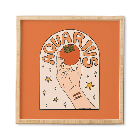 Doodle By Meg Aquarius Persimmon Framed Wall Art