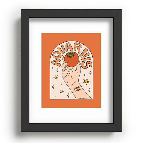 Doodle By Meg Aquarius Persimmon Recessed Framing Rectangle