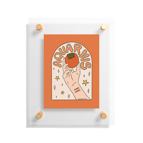 Doodle By Meg Aquarius Persimmon Floating Acrylic Print