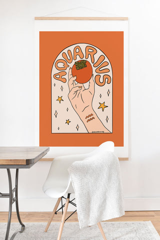 Doodle By Meg Aquarius Persimmon Art Print And Hanger