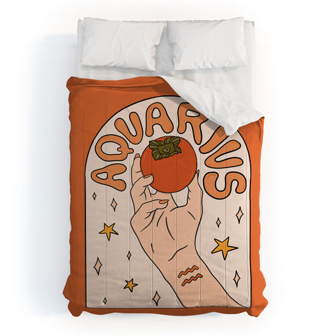 Doodle By Meg Aquarius Persimmon Comforter