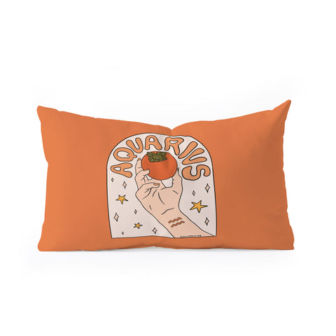 Doodle By Meg Aquarius Persimmon Oblong Throw Pillow