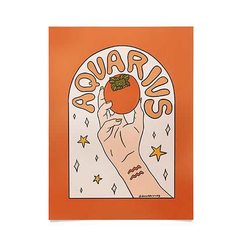 Doodle By Meg Aquarius Persimmon Poster