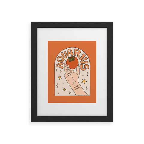 Doodle By Meg Aquarius Persimmon Framed Art Print