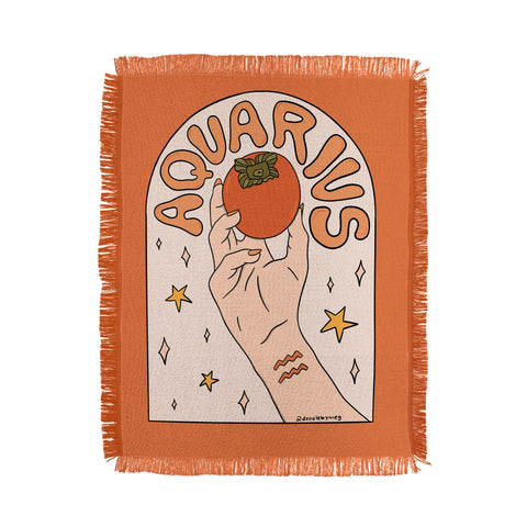 Doodle By Meg Aquarius Persimmon Throw Blanket