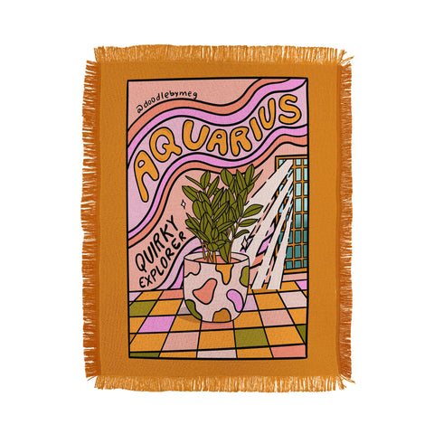 Doodle By Meg Aquarius Plant Throw Blanket