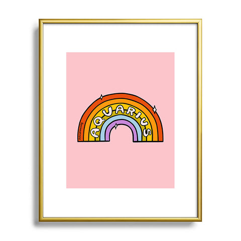 Doodle By Meg Aquarius Rainbow Metal Framed Art Print