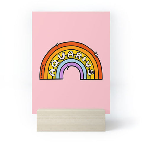 Doodle By Meg Aquarius Rainbow Mini Art Print