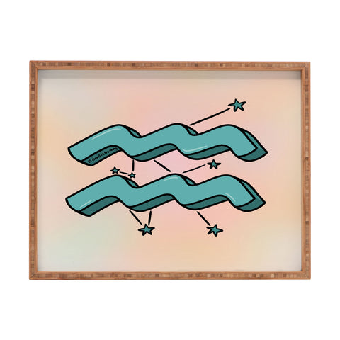 Doodle By Meg Aquarius Symbol Rectangular Tray
