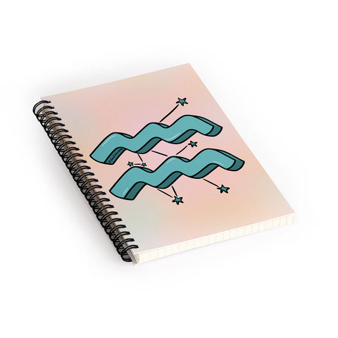 Doodle By Meg Aquarius Symbol Spiral Notebook