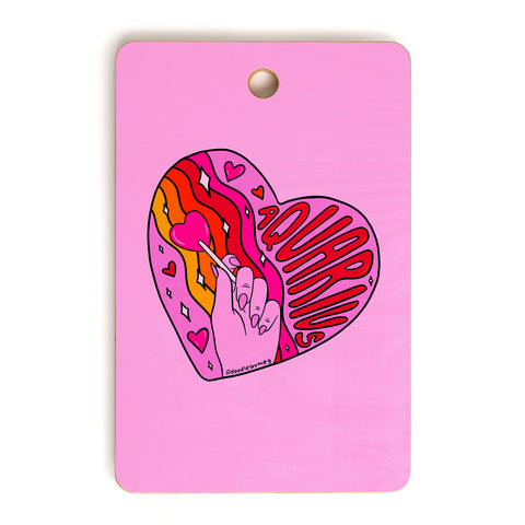 Doodle By Meg Aquarius Valentine Cutting Board Rectangle