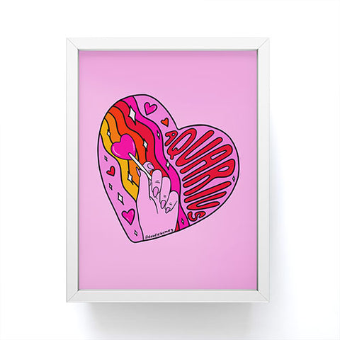 Doodle By Meg Aquarius Valentine Framed Mini Art Print