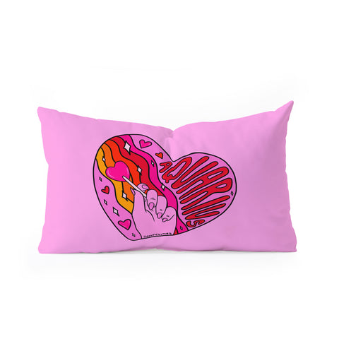 Doodle By Meg Aquarius Valentine Oblong Throw Pillow