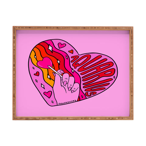 Doodle By Meg Aquarius Valentine Rectangular Tray