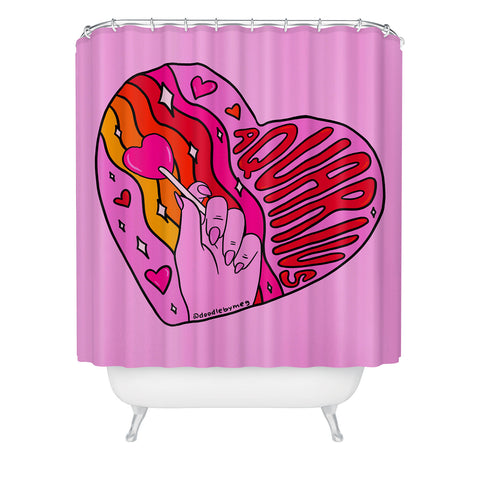 Doodle By Meg Aquarius Valentine Shower Curtain
