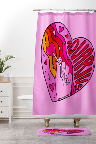 Doodle By Meg Aquarius Valentine Shower Curtain And Mat