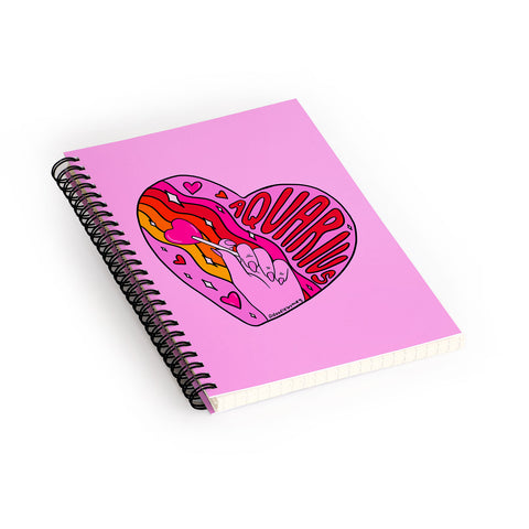 Doodle By Meg Aquarius Valentine Spiral Notebook