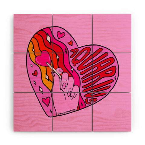 Doodle By Meg Aquarius Valentine Wood Wall Mural