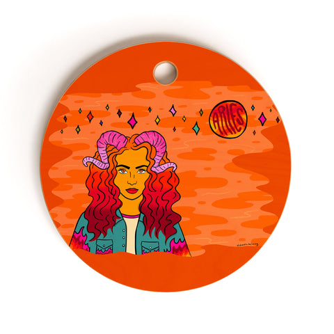 Doodle By Meg Aries Babe Cutting Board Round