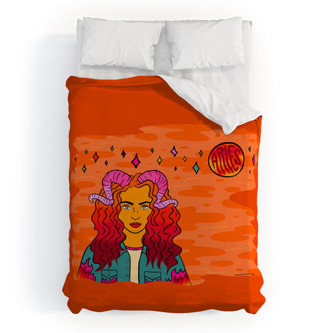 Doodle By Meg Aries Babe Duvet Cover