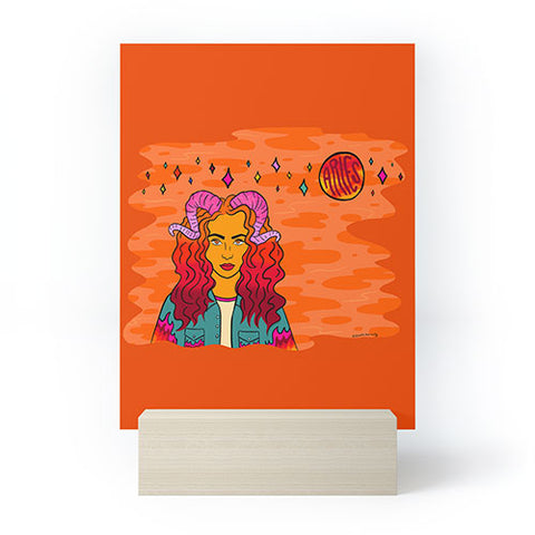 Doodle By Meg Aries Babe Mini Art Print