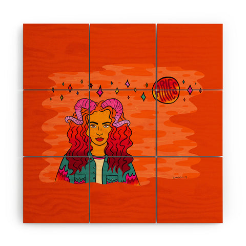 Doodle By Meg Aries Babe Wood Wall Mural