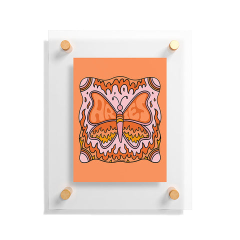 Doodle By Meg Aries Butterfly Floating Acrylic Print
