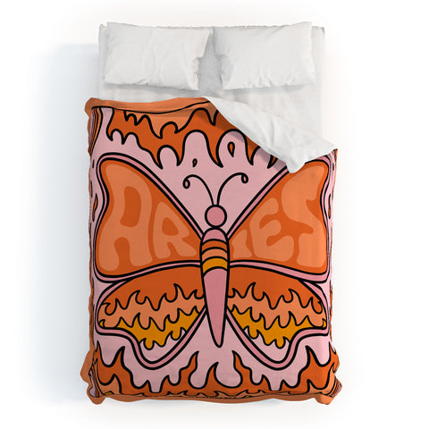 Doodle By Meg Aries Butterfly Duvet Cover
