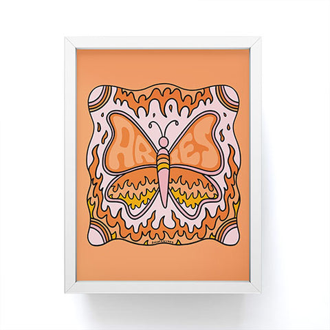 Doodle By Meg Aries Butterfly Framed Mini Art Print