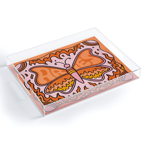Doodle By Meg Aries Butterfly Acrylic Tray