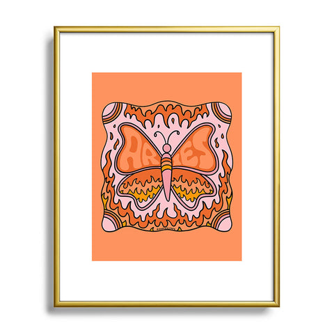 Doodle By Meg Aries Butterfly Metal Framed Art Print