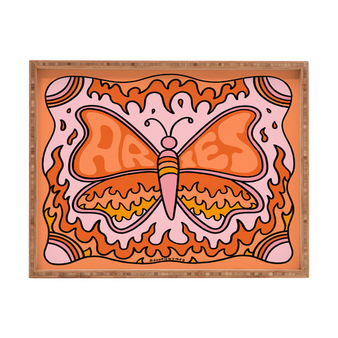 Doodle By Meg Aries Butterfly Rectangular Tray