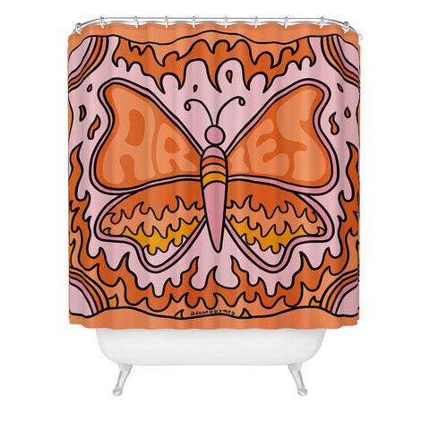 Doodle By Meg Aries Butterfly Shower Curtain