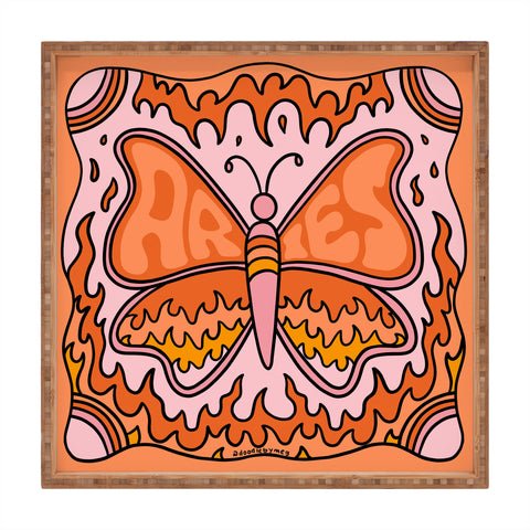Doodle By Meg Aries Butterfly Square Tray