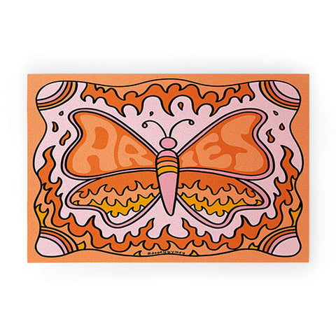 Doodle By Meg Aries Butterfly Welcome Mat
