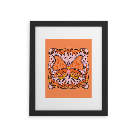 Doodle By Meg Aries Butterfly Framed Art Print