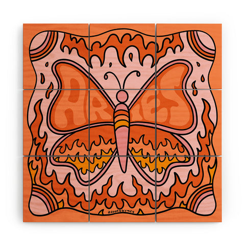 Doodle By Meg Aries Butterfly Wood Wall Mural