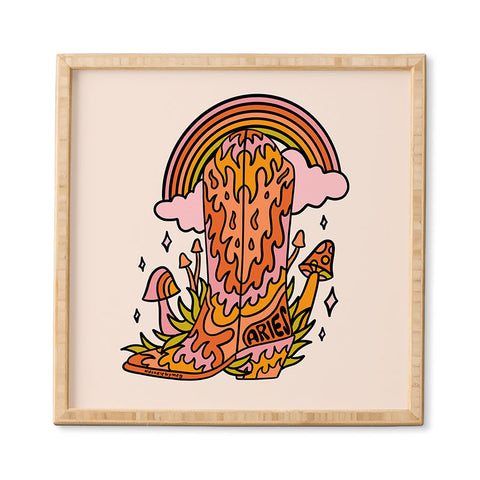 Doodle By Meg Aries Cowboy Boot Framed Wall Art